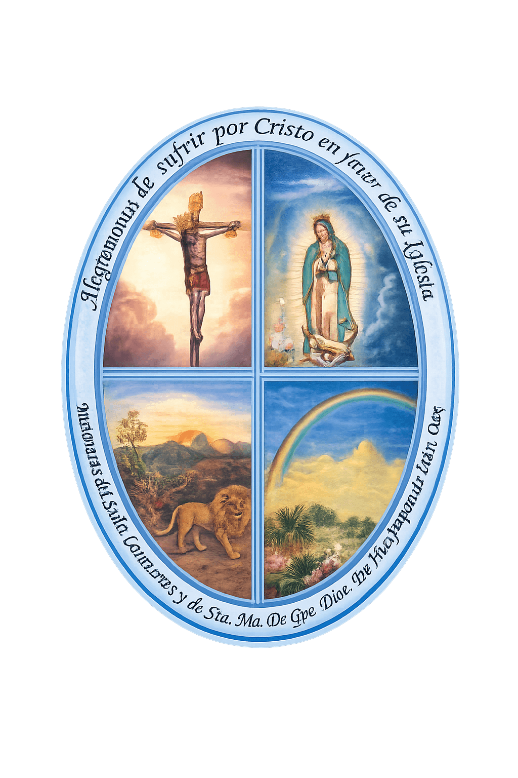 Escudo del Instituto de Misioneras del Señor de los Corazones y de Santa María de Guadalupe