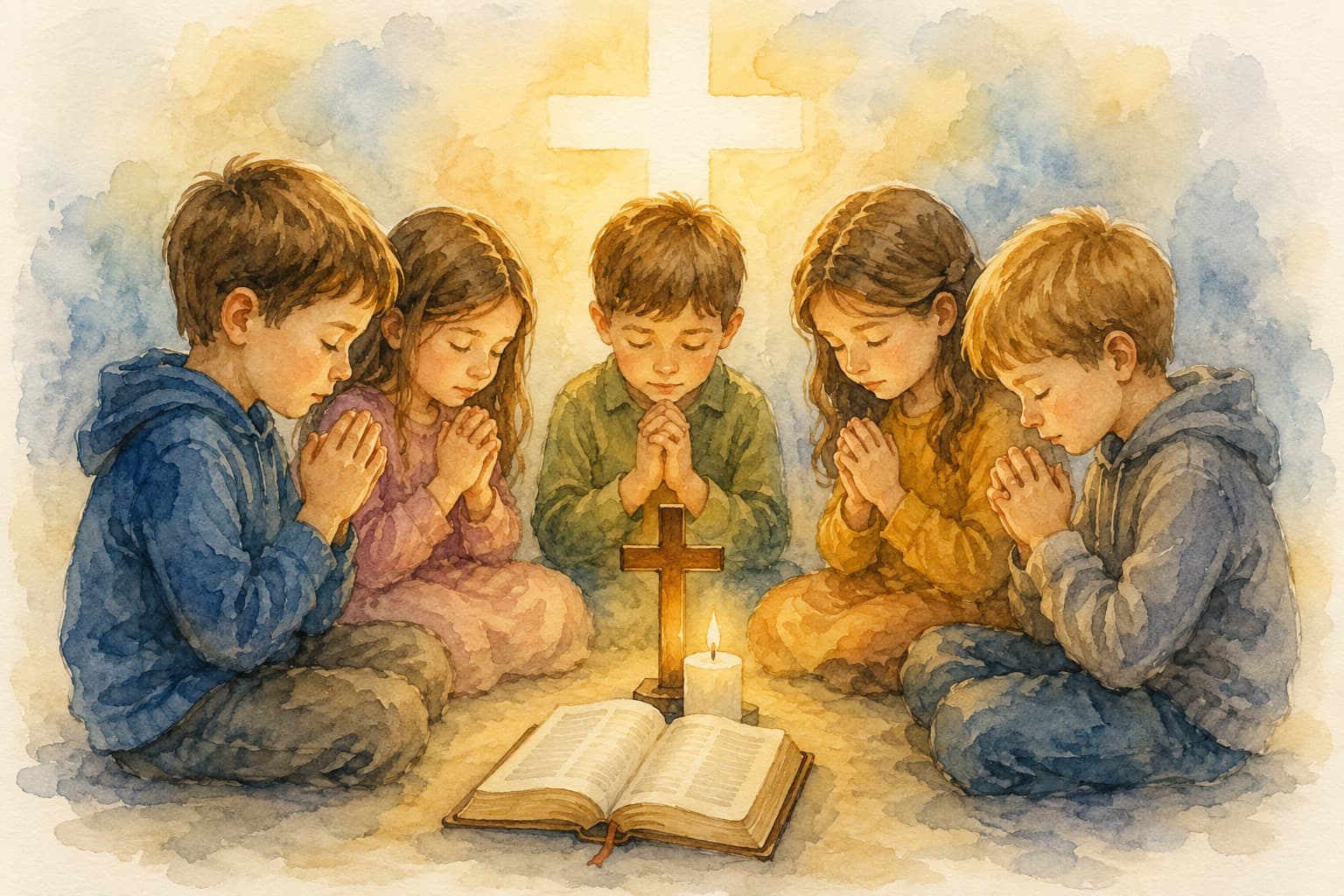 Niños en oración